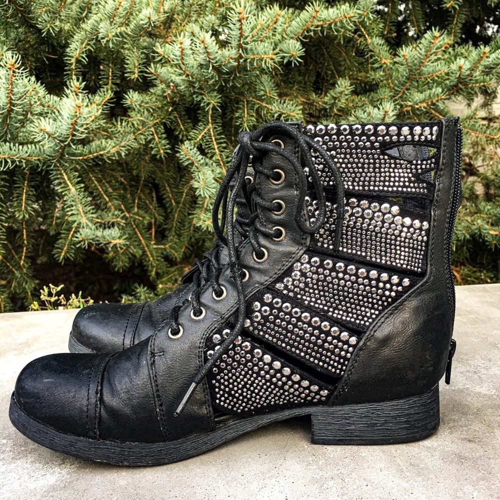 Pink & Pepper Rhinestone Cutout Boots